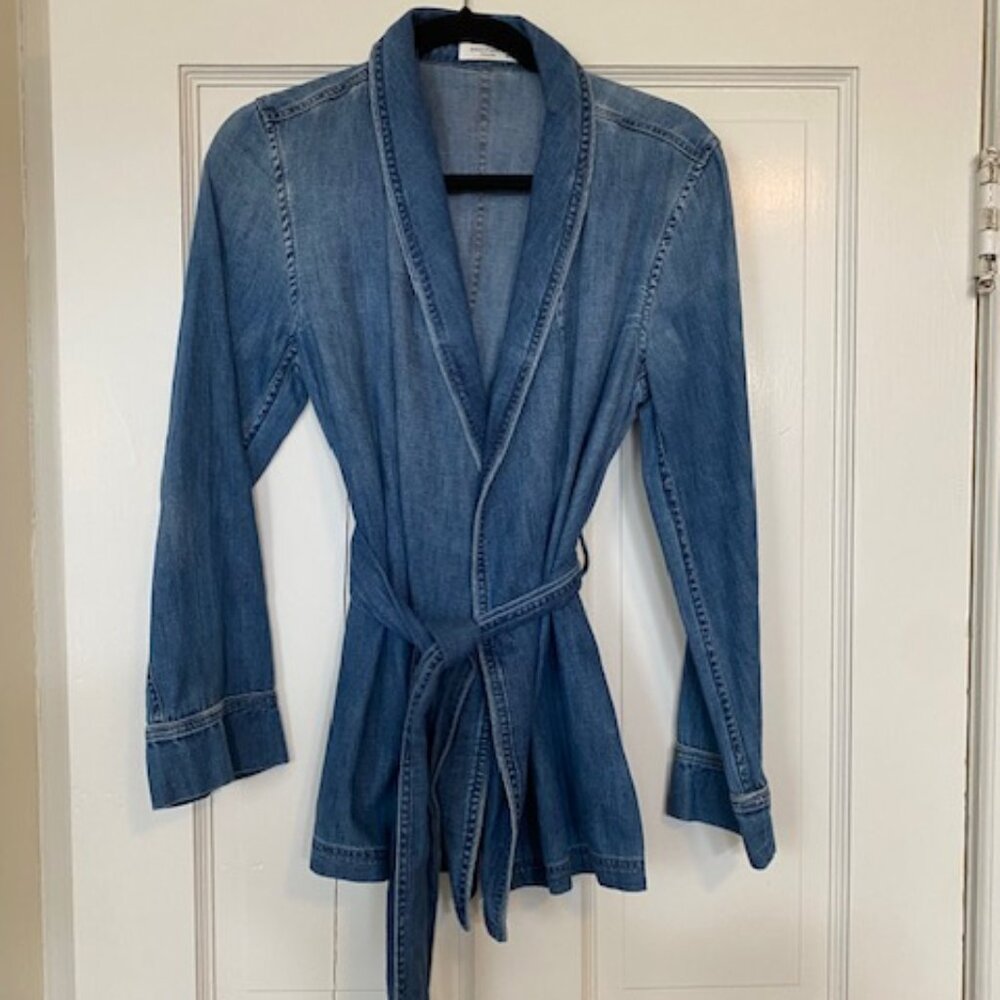 Equipment Denim Wrap Jacket SZ XS